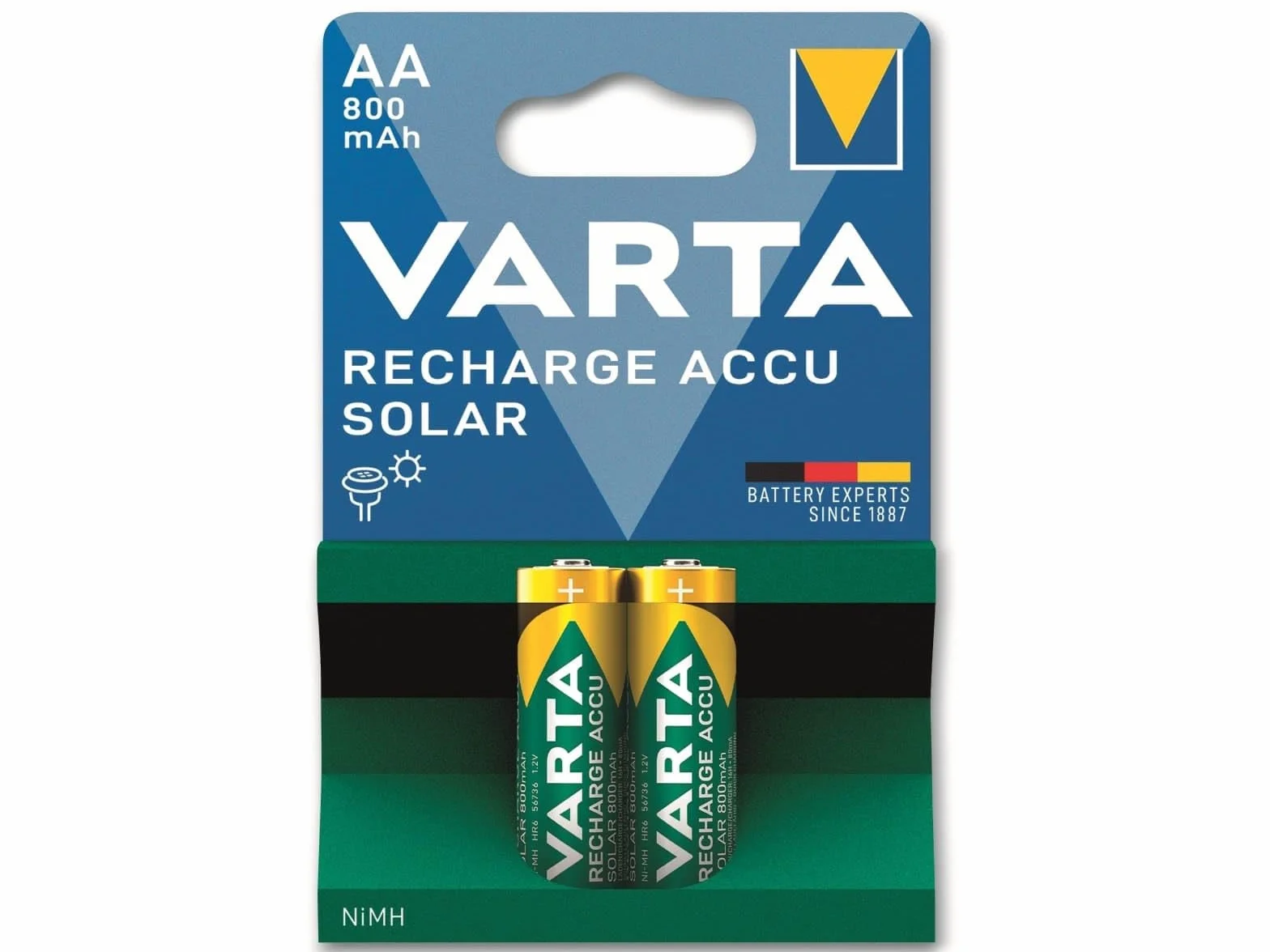 Varta 56736101402 56736101402 Bateria, Zielony/Pomarańczowy, AA, 2 Sztuki